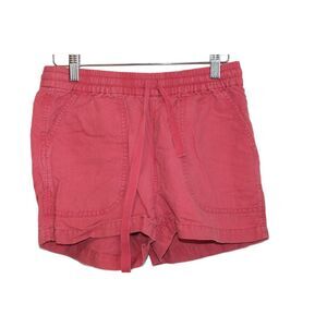 Womens J.Crew Point Sur Seaside J2325 Neon Fuchsia Linen Pull-On Shorts Size XXS